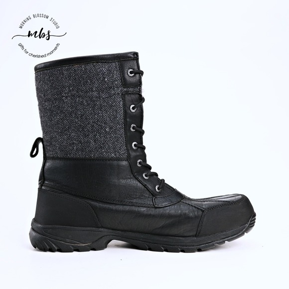 UGG Butte Herringbone Duck Rugged Outdoor Winter Boots Black‎ Men 15 main image 10